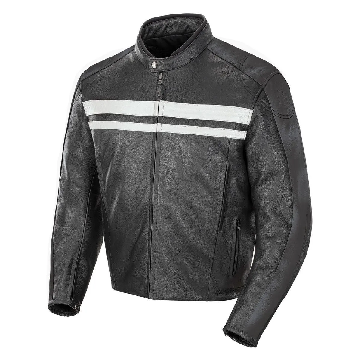 Joe Rocket Black and Grey OLD SCHOOL 2.0 Mens Leather Jacket