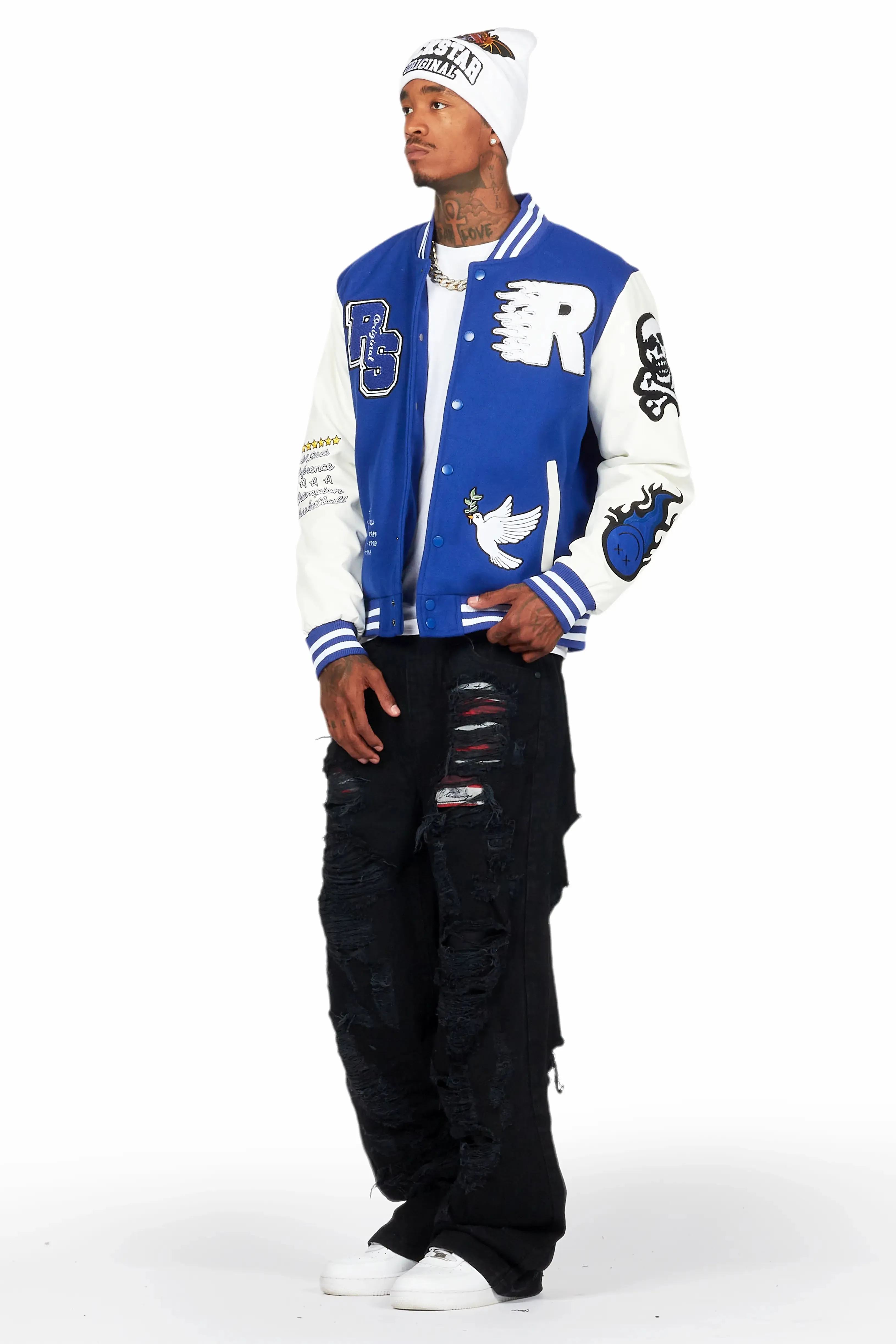 Leaner Royal Blue Bomber Jacket