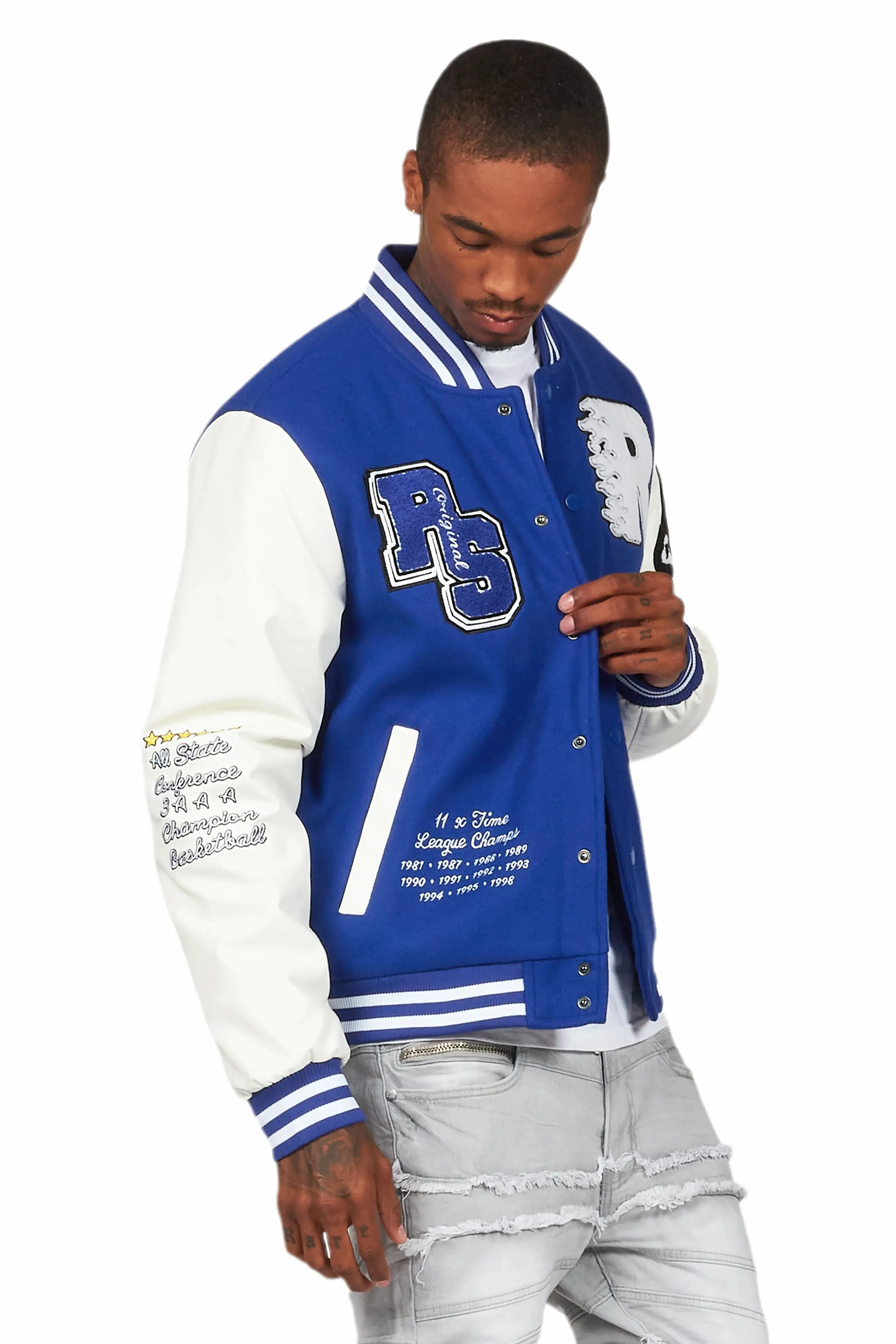 Leaner Royal Blue Bomber Jacket