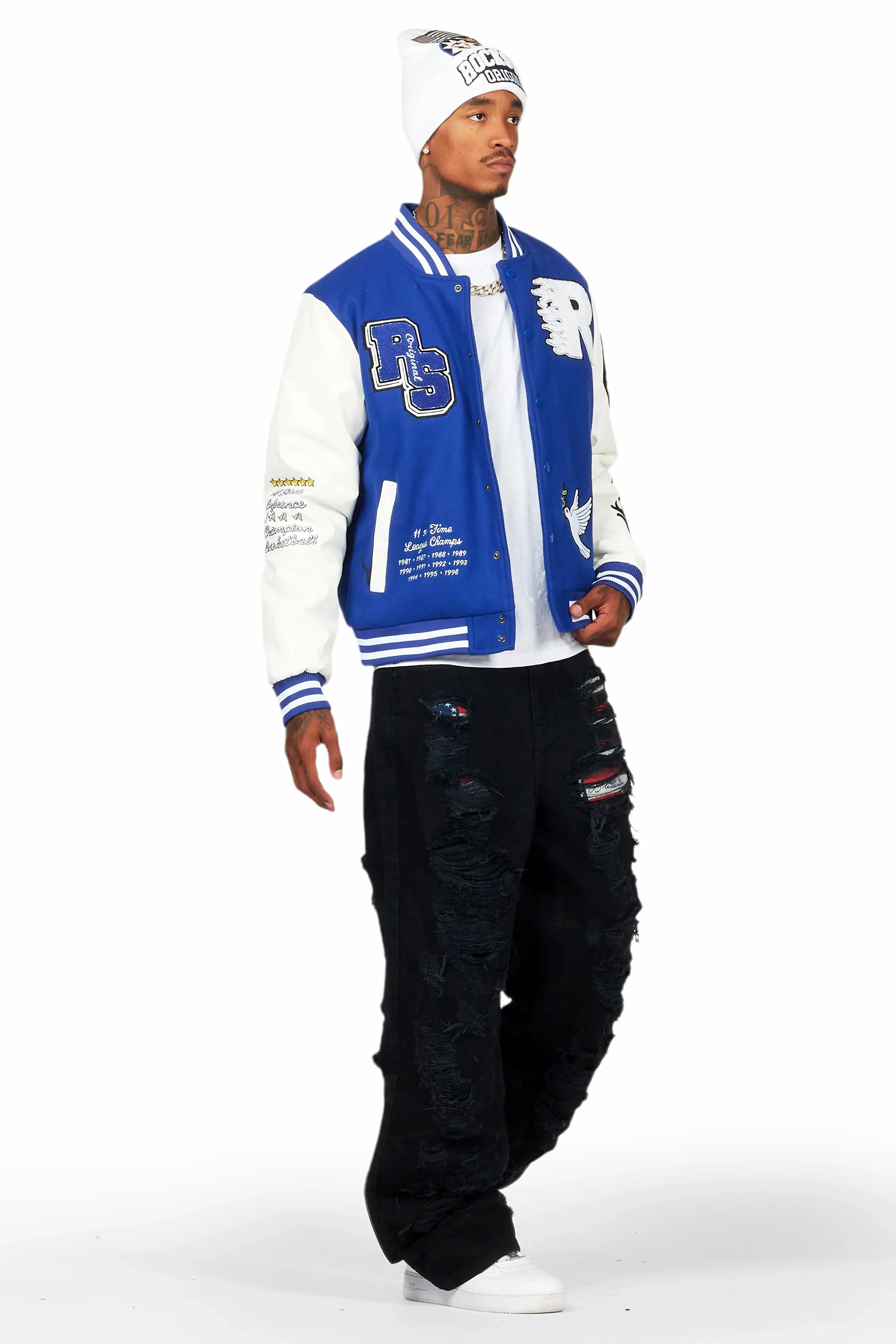 Leaner Royal Blue Bomber Jacket