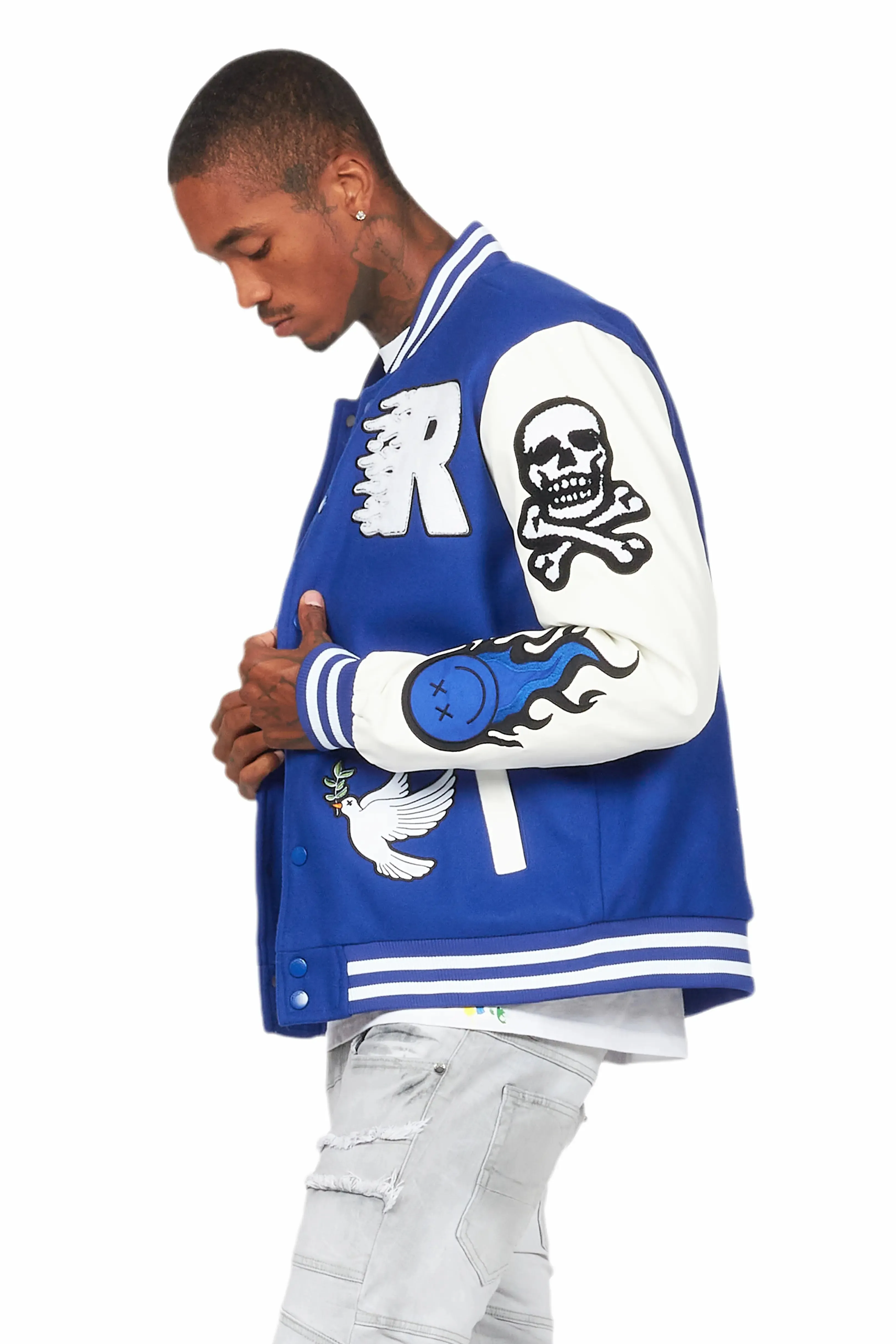 Leaner Royal Blue Bomber Jacket