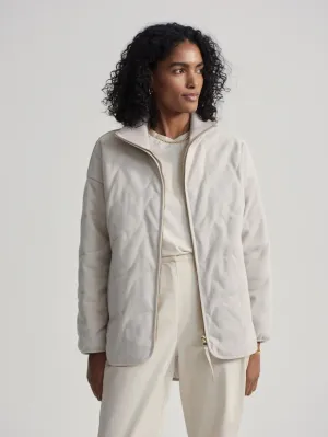 Light Sand Libby Plush Quilt Jacket