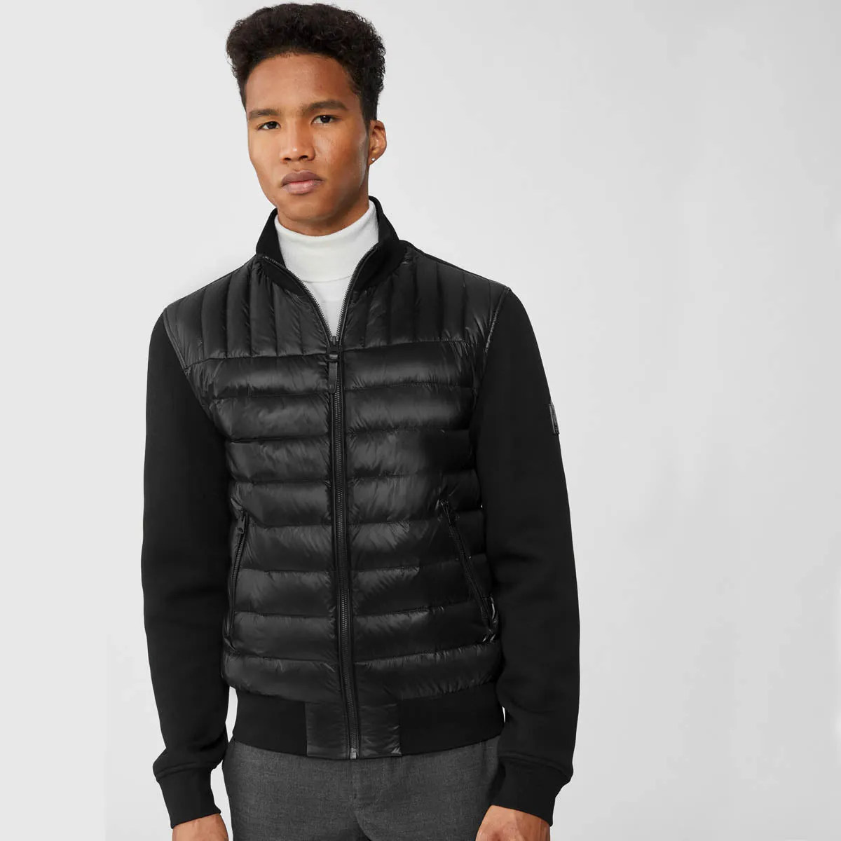 Mackage - Collin Quilted Front Bomber Jacket in Black