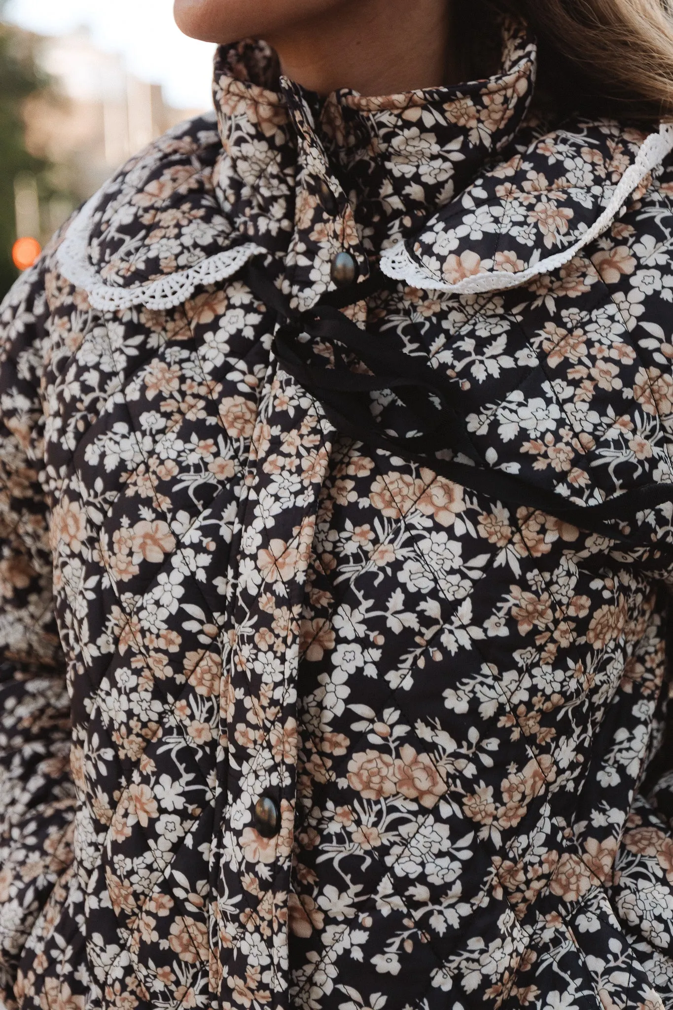 McKenna Quilted Jacket in Floral - FINAL SALE