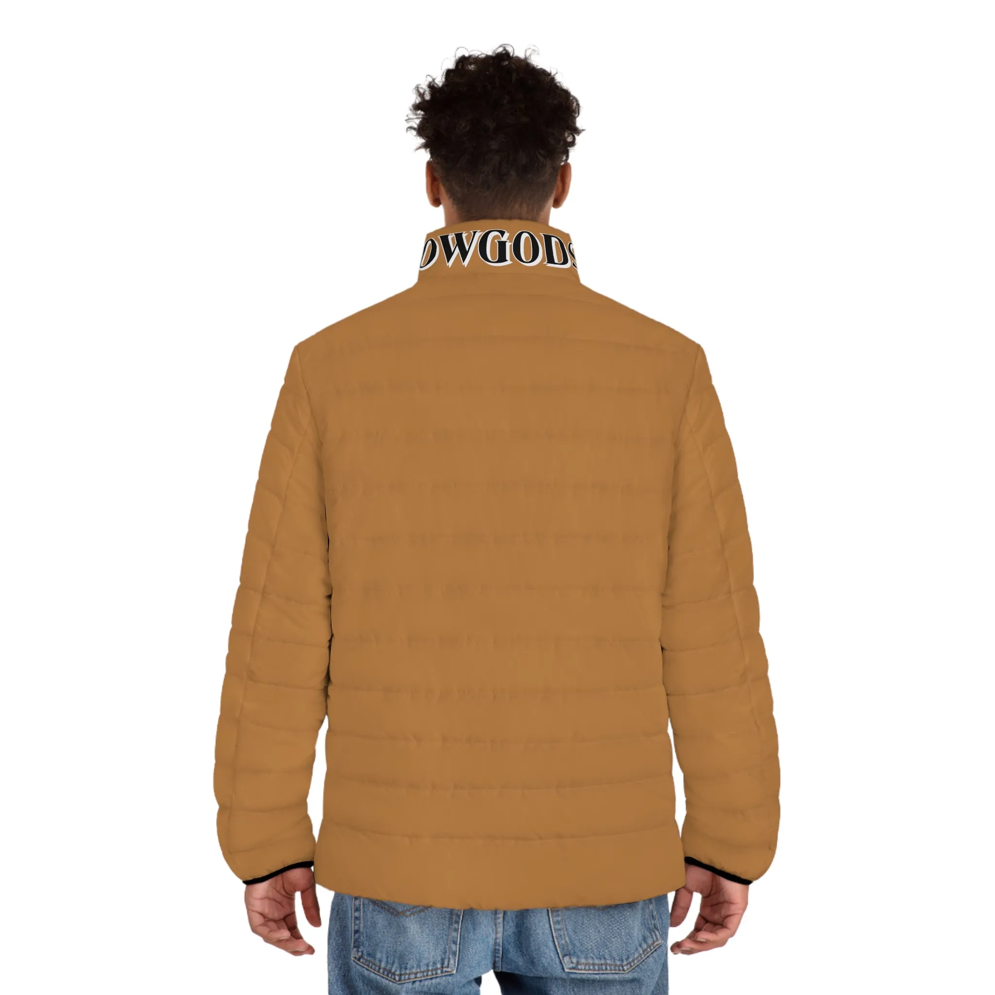 Men's CROWGODSHI Puffer Jacket, LIGHT BROWN