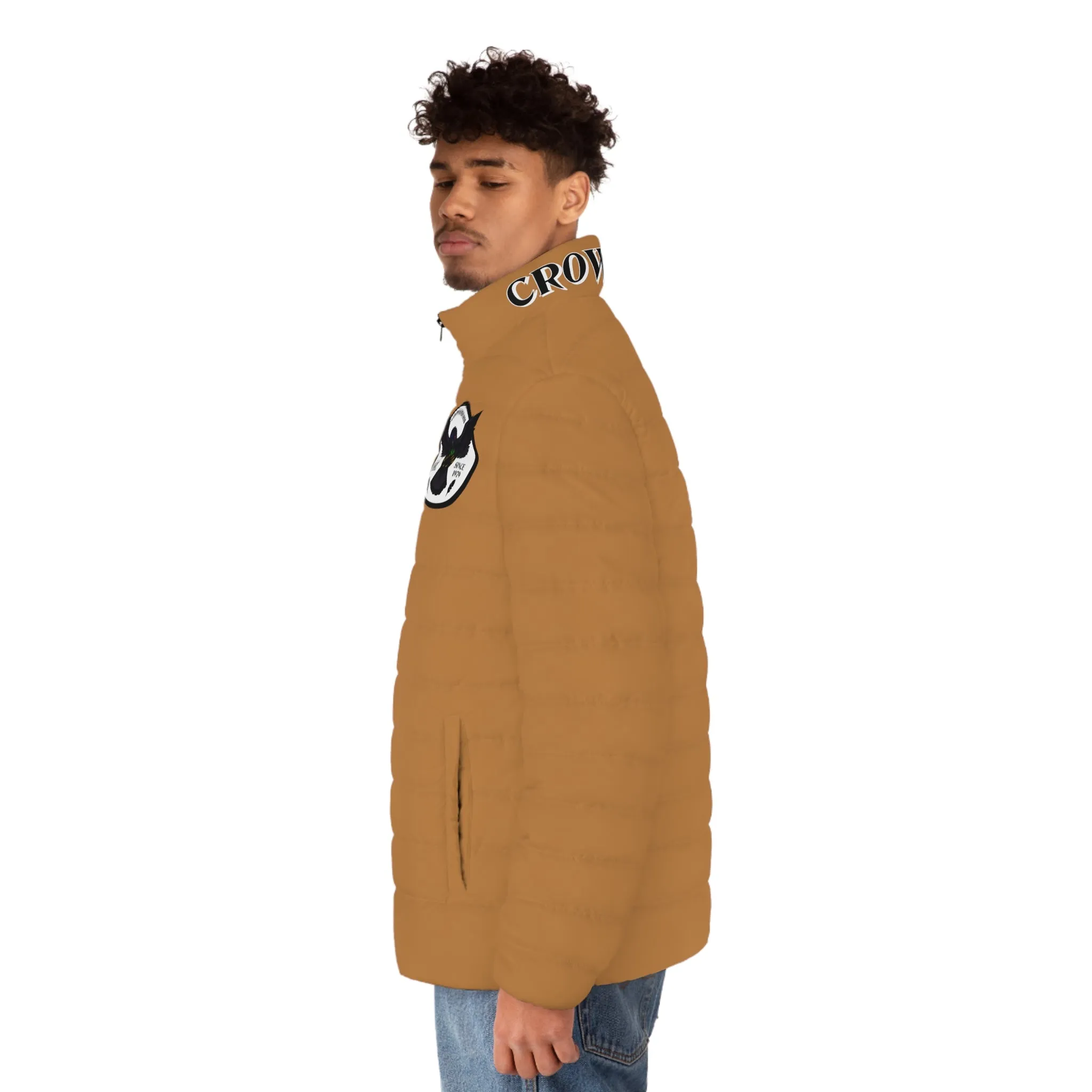 Men's CROWGODSHI Puffer Jacket, LIGHT BROWN