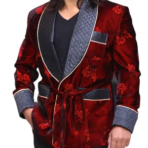 Mens Jackets Quilted Jackets Floral Velvet Blazers Host Wear Christmas Dinner Jacket Mens Wedding Jackets