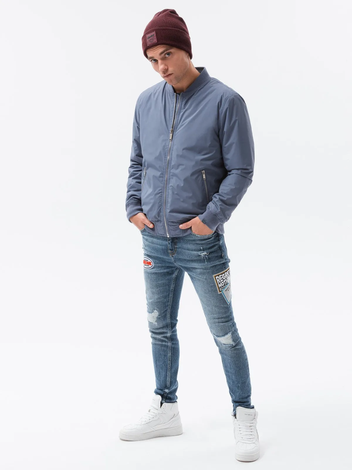 Men'S Quilted Transition Jacket Fritz Blue