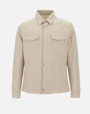 Men's Wool Overshirt Jacket Sand