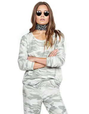 Michael Lauren Kenny Pullover in Green Camo