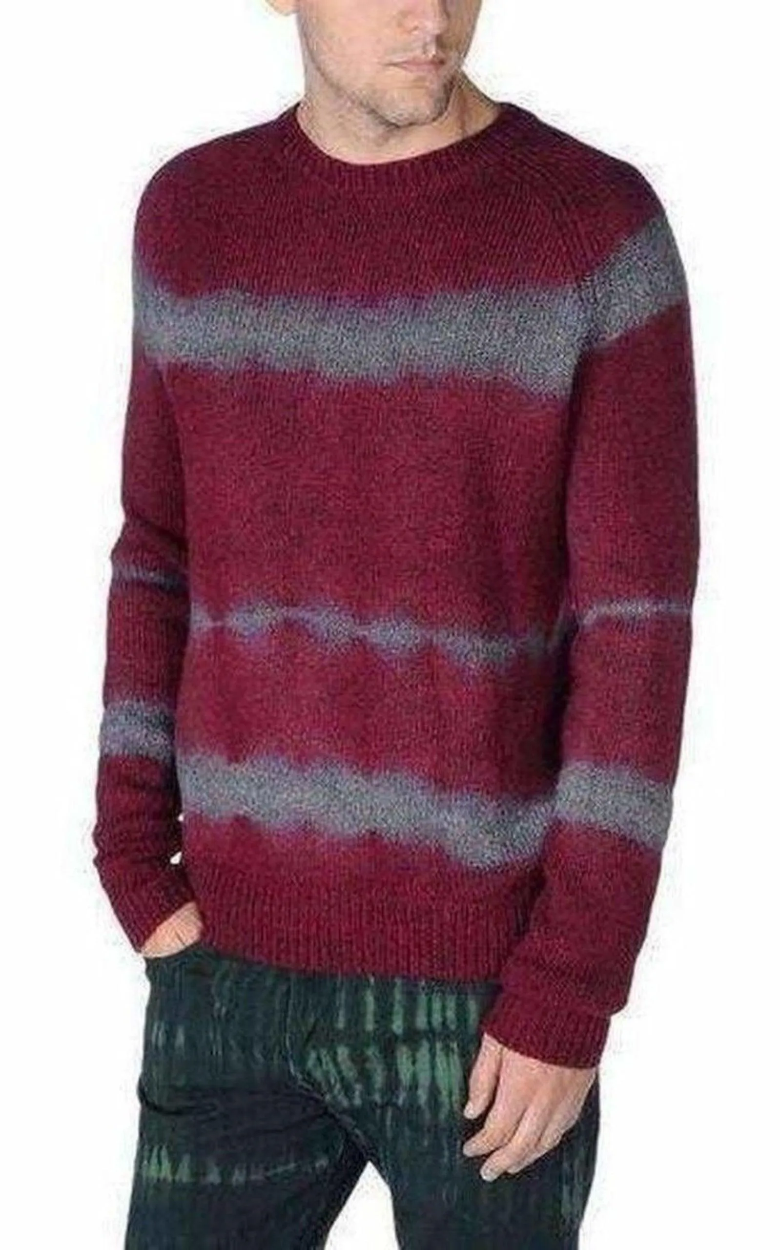 Miles Burgundy  Wool Sweater