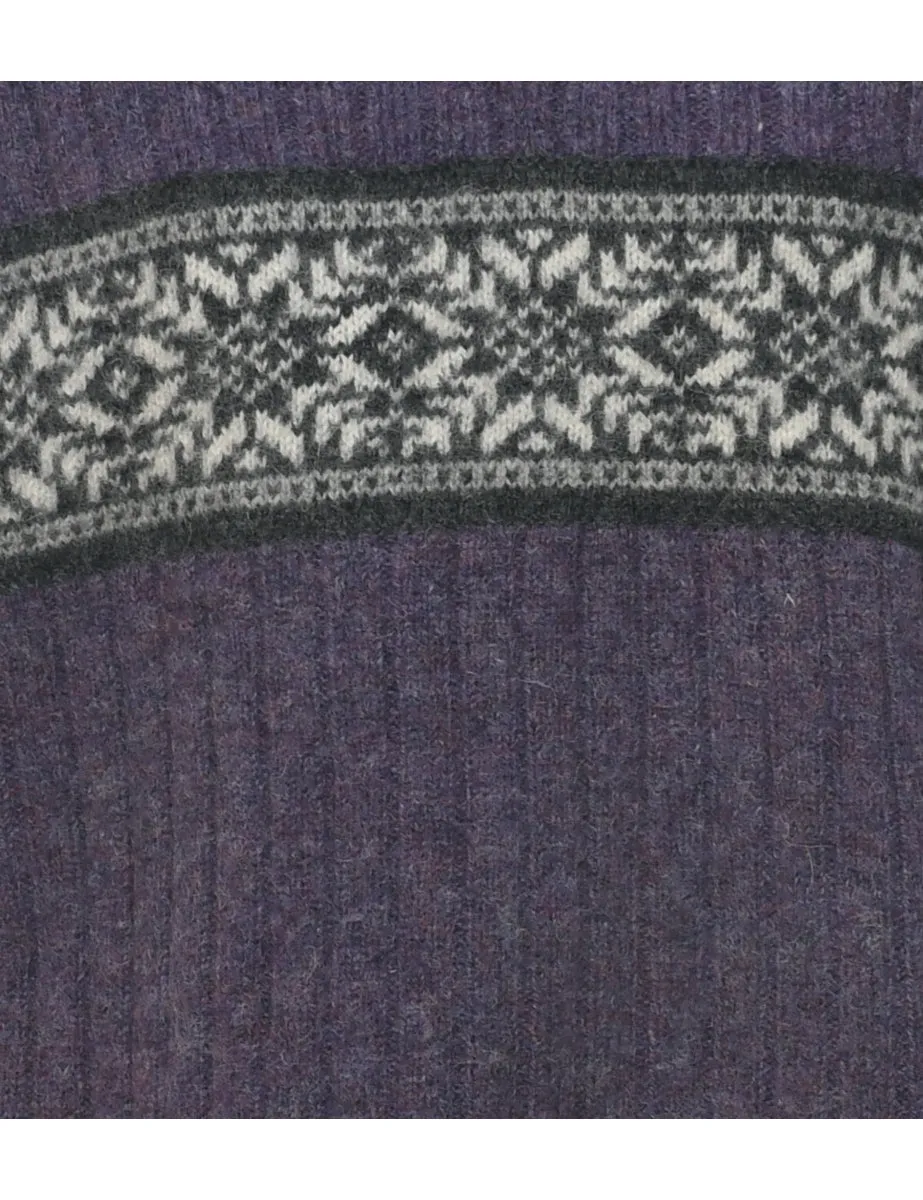 Nordic Wool Purple Jumper - L