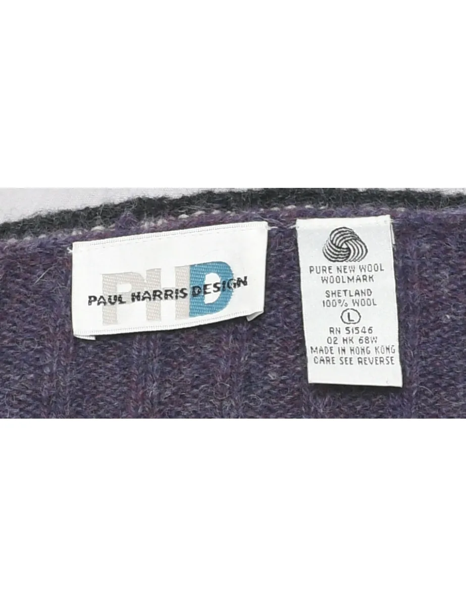 Nordic Wool Purple Jumper - L