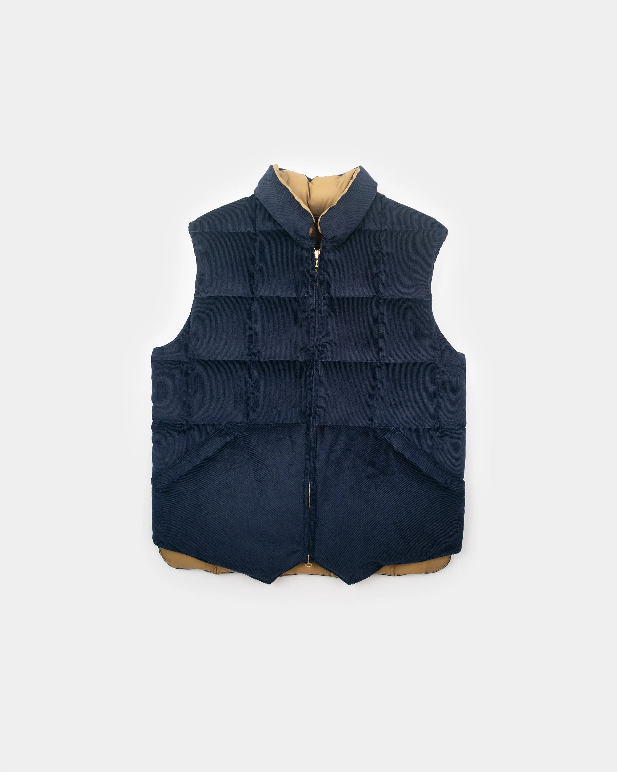 North by Northwest Vest - Square Quilted Corduroy - Navy