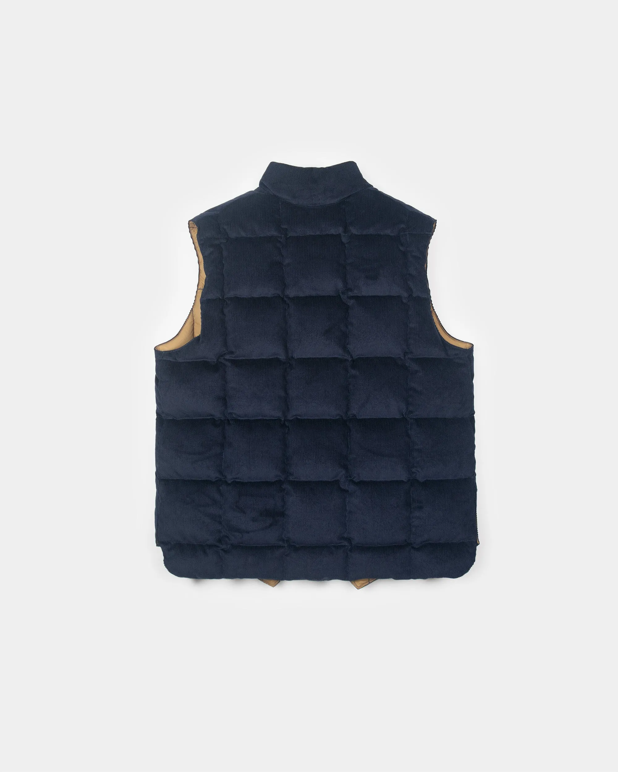 North by Northwest Vest - Square Quilted Corduroy - Navy