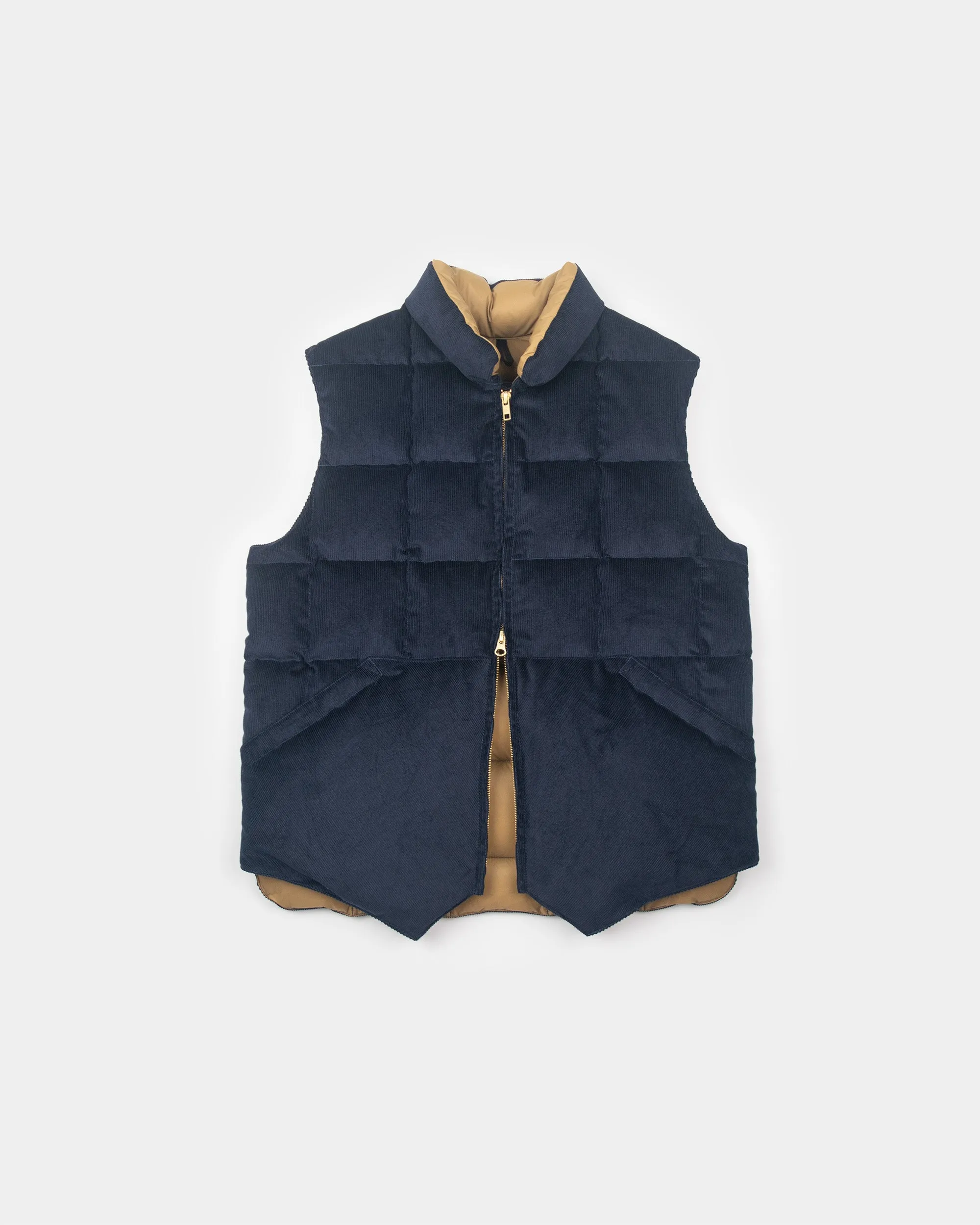 North by Northwest Vest - Square Quilted Corduroy - Navy