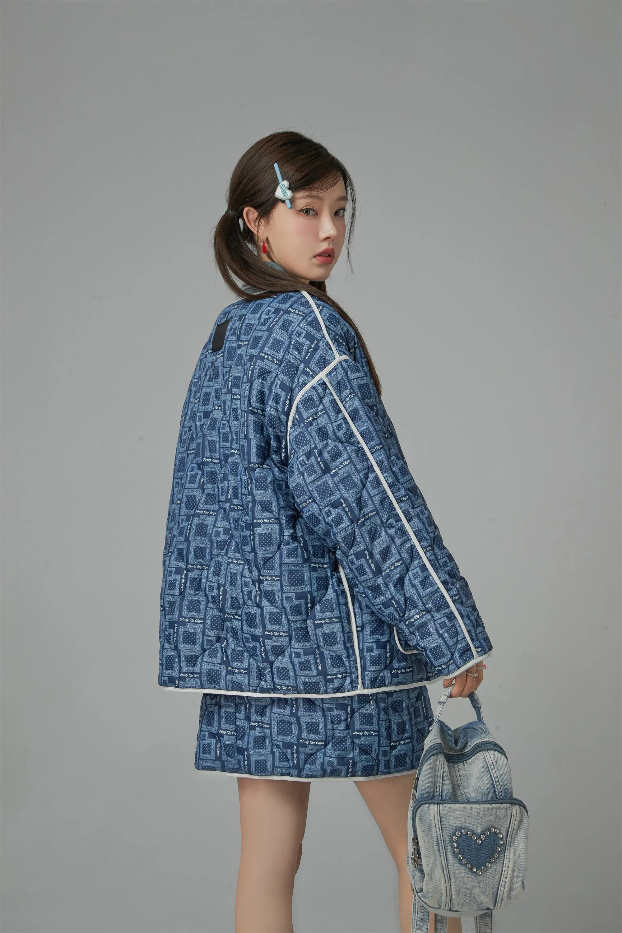 Over The Drama Pocket Wave Quilted Jacket