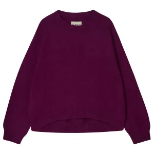 Oversize Heavy Cashmere Crew in Beetroot