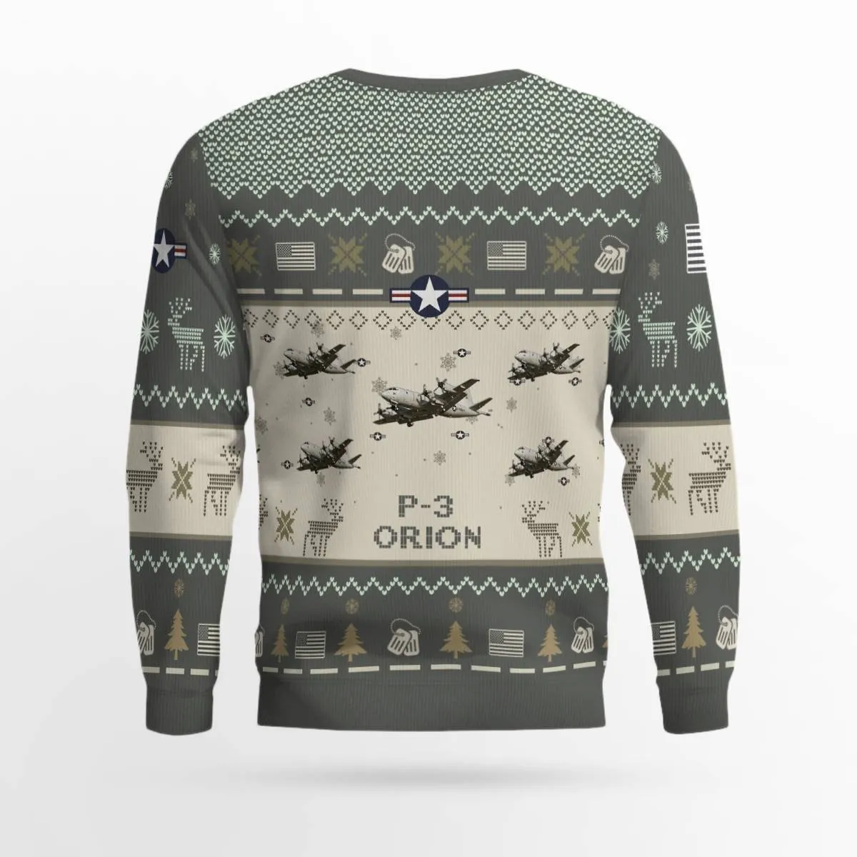 P-3 Orion Version 2_Aircraft Ugly Sweater, Ugly Sweater Christmas Shirt for Men Dad Veteran