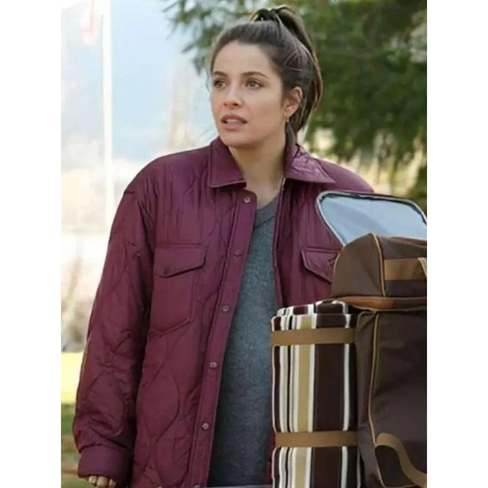 Paige Spara The Good Doctor Maroon Quilted Jacket