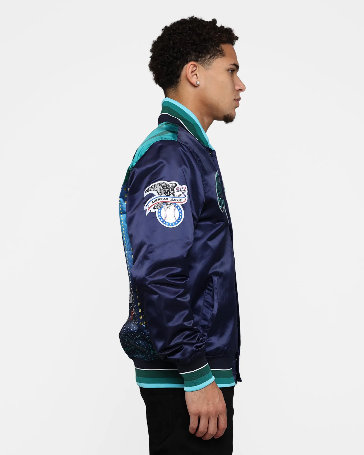 Pro Standard MLB All Star Satin Rib Jacket Navy