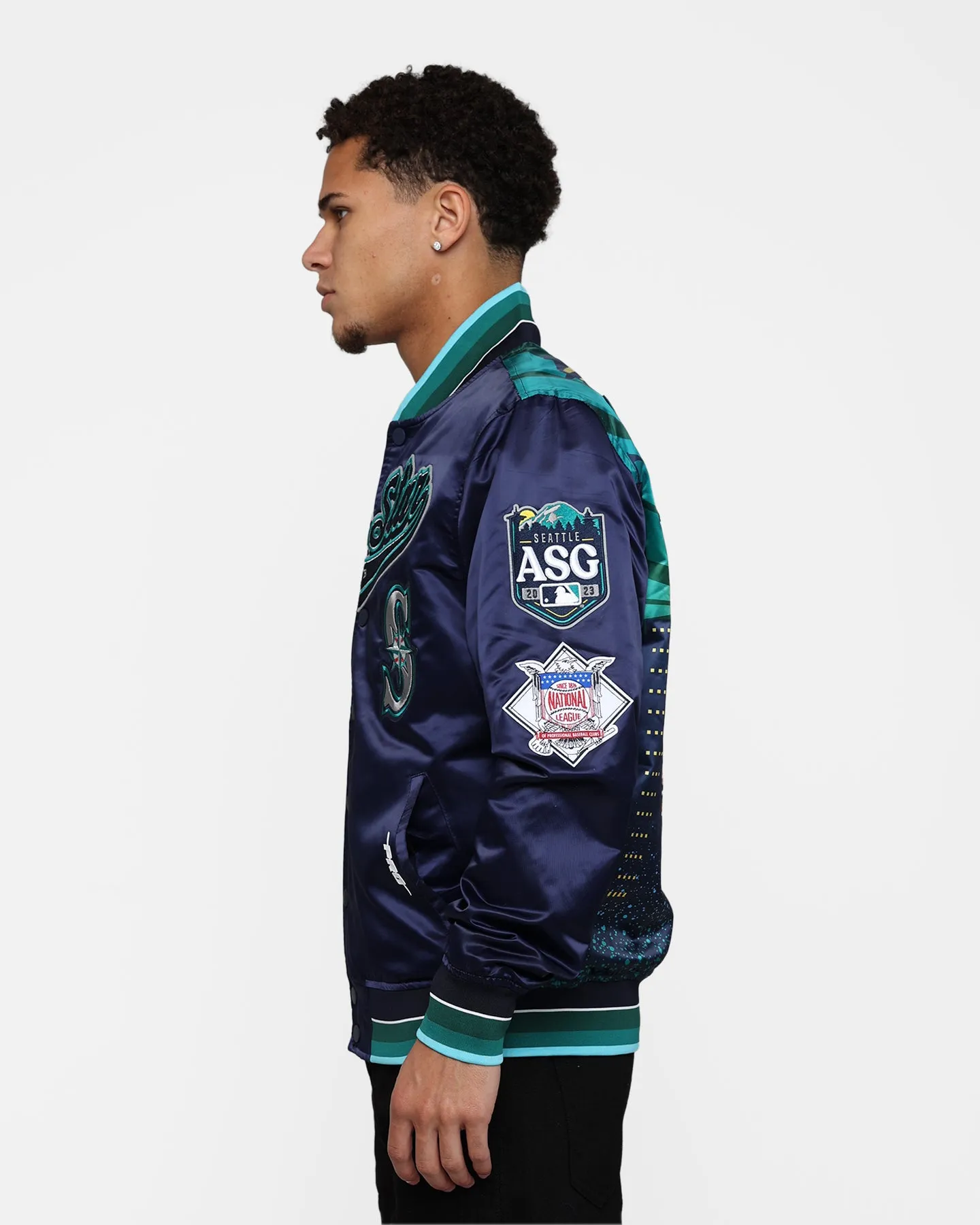 Pro Standard MLB All Star Satin Rib Jacket Navy