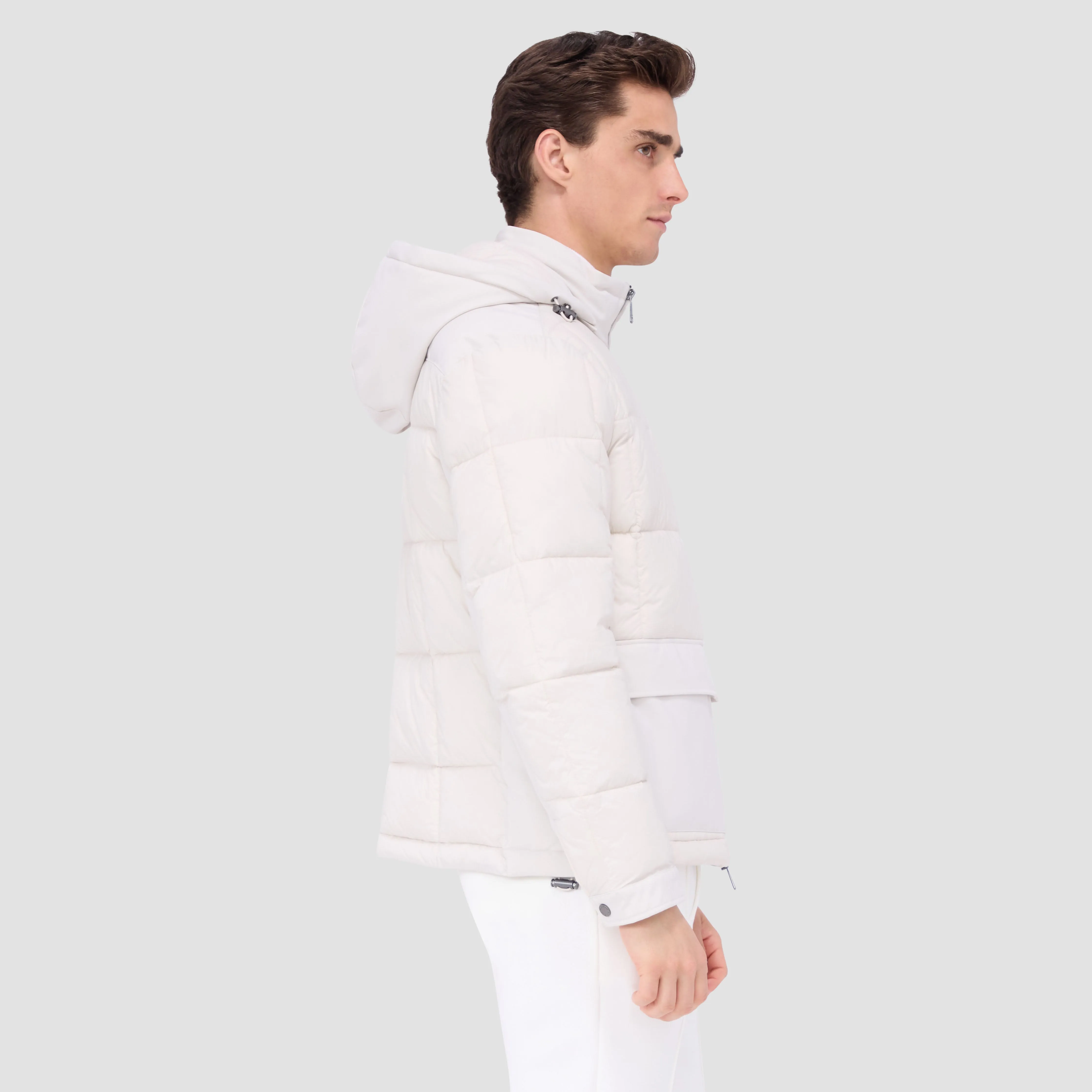 Quilted Anorak Jacket With Detachable Hood