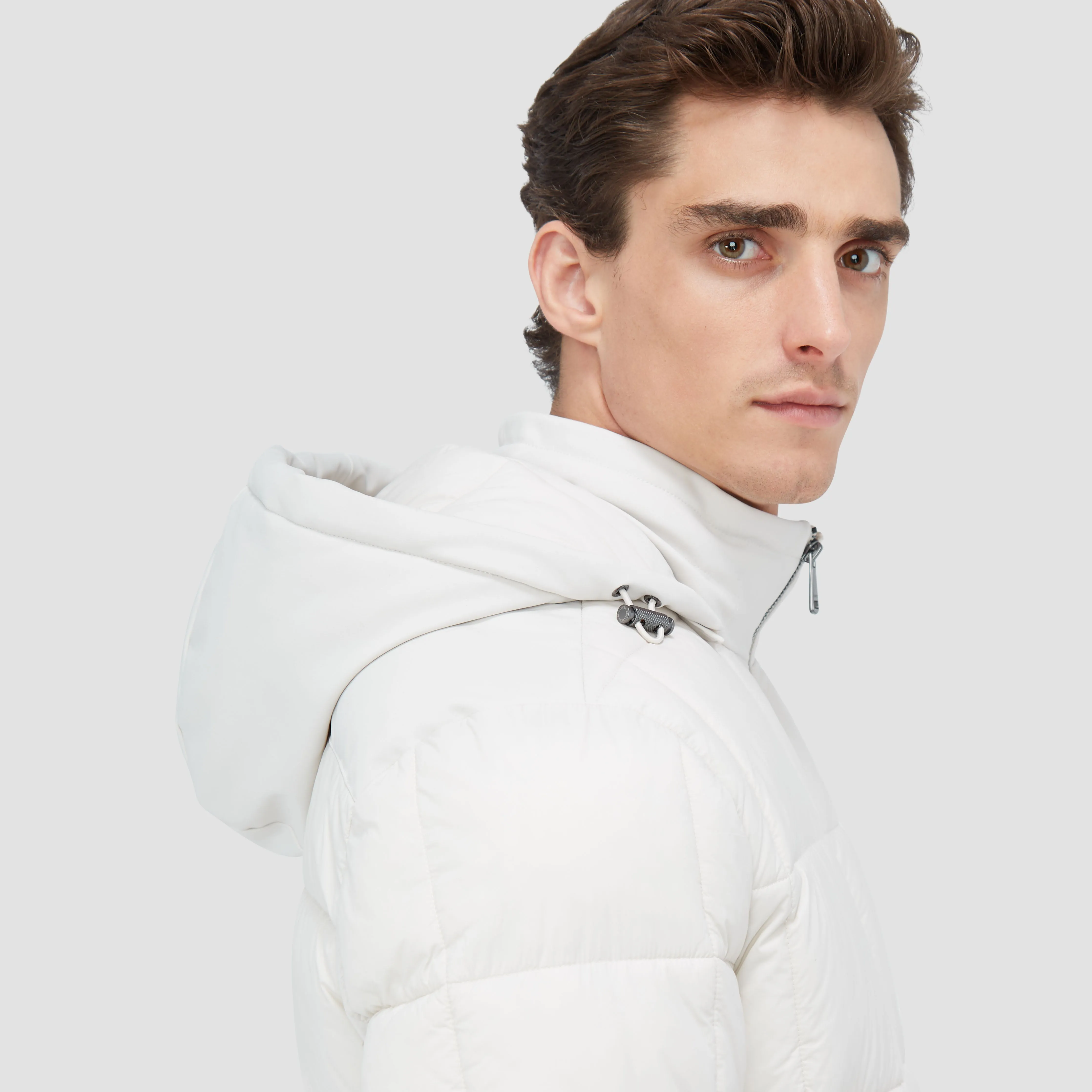 Quilted Anorak Jacket With Detachable Hood