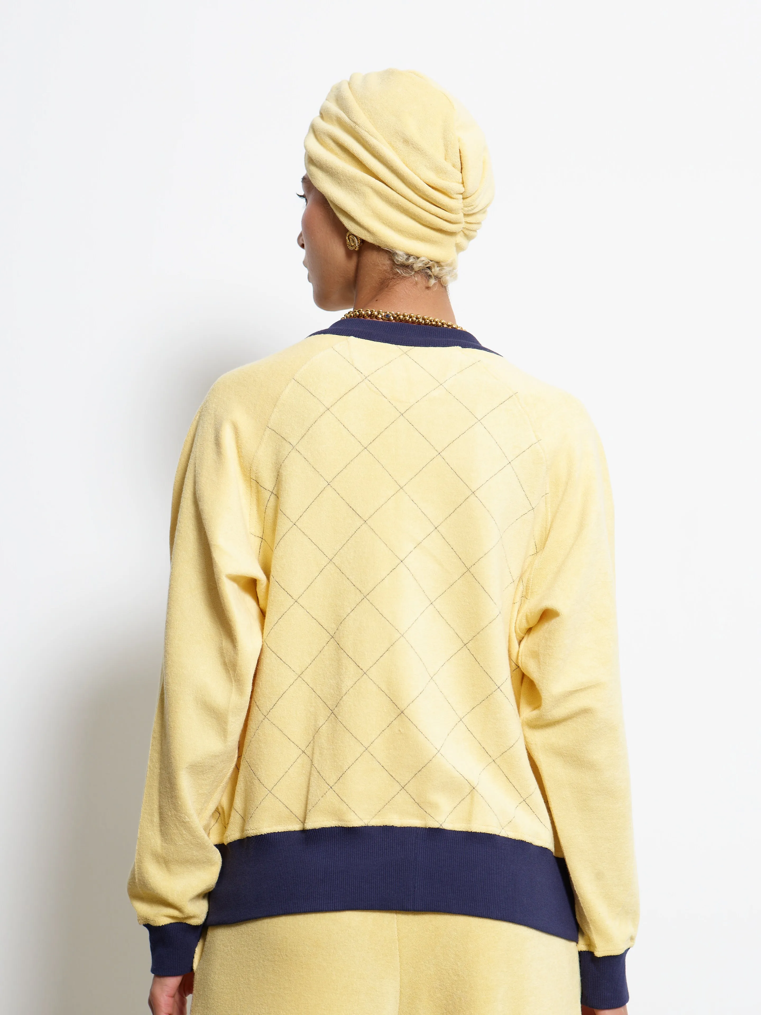 QUILTED BOMBER JACKET YELLOW