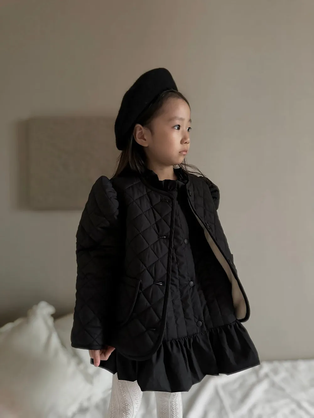 Quilted Puff Jacket _ Black