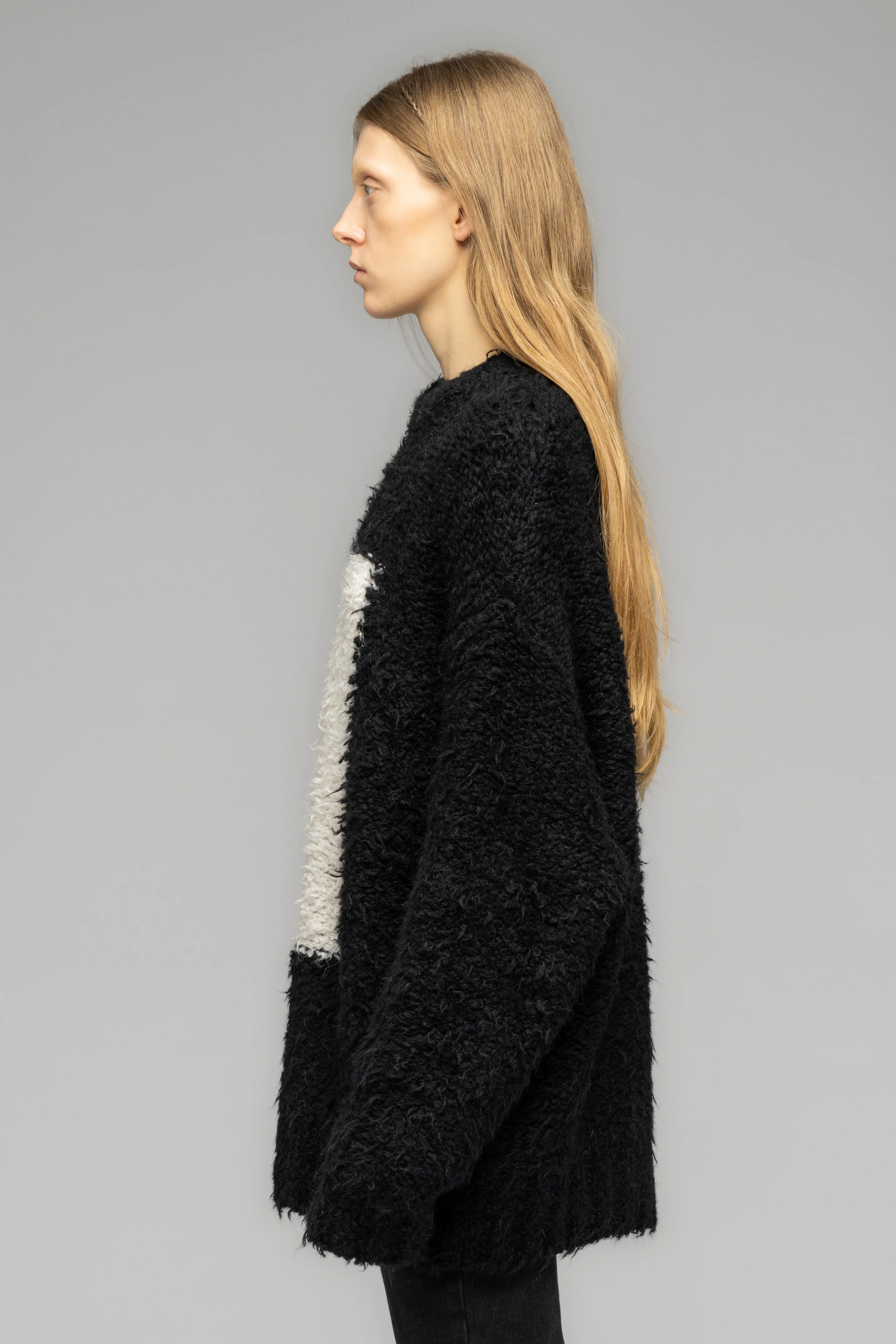 "GROUNDFORM" SQUARE SHAG SWEATER