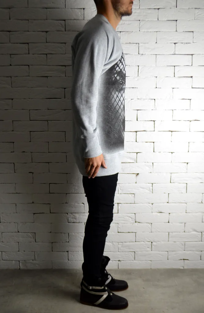 Raglan Jumper Mesh Face - Grey