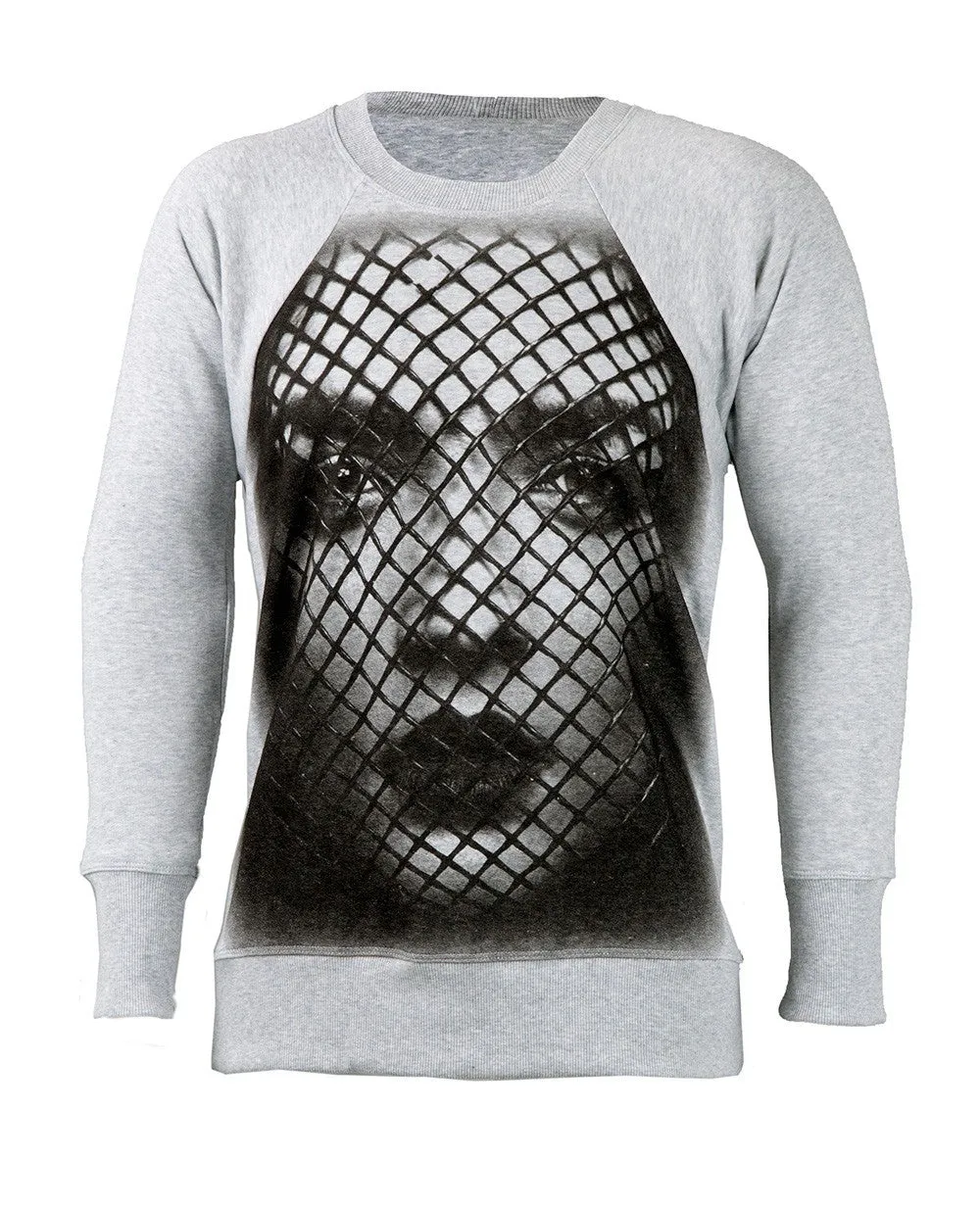 Raglan Jumper Mesh Face - Grey