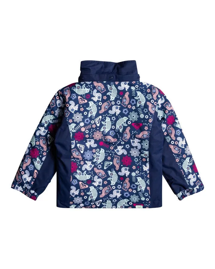 Roxy Snowy Tale Kids Snow Jacket - Medieval Blue Neo - 2023