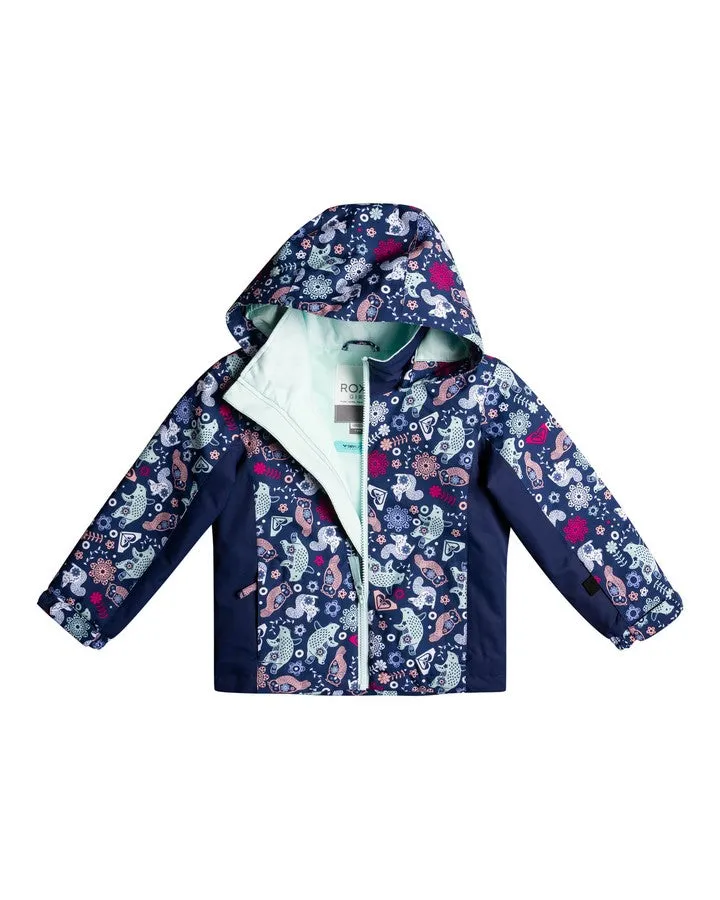 Roxy Snowy Tale Kids Snow Jacket - Medieval Blue Neo - 2023