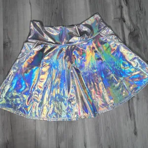 SALE - 2X - Opal Holographic A-line Skirt w/Optional Pockets