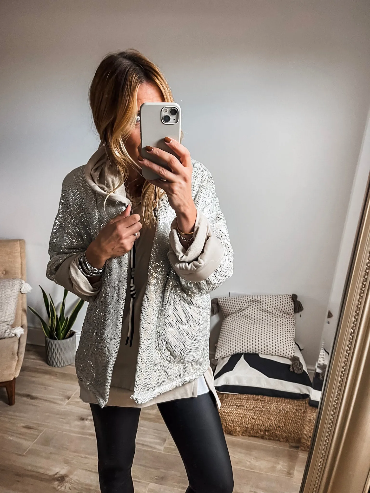 Sequinned Quilted Jacket