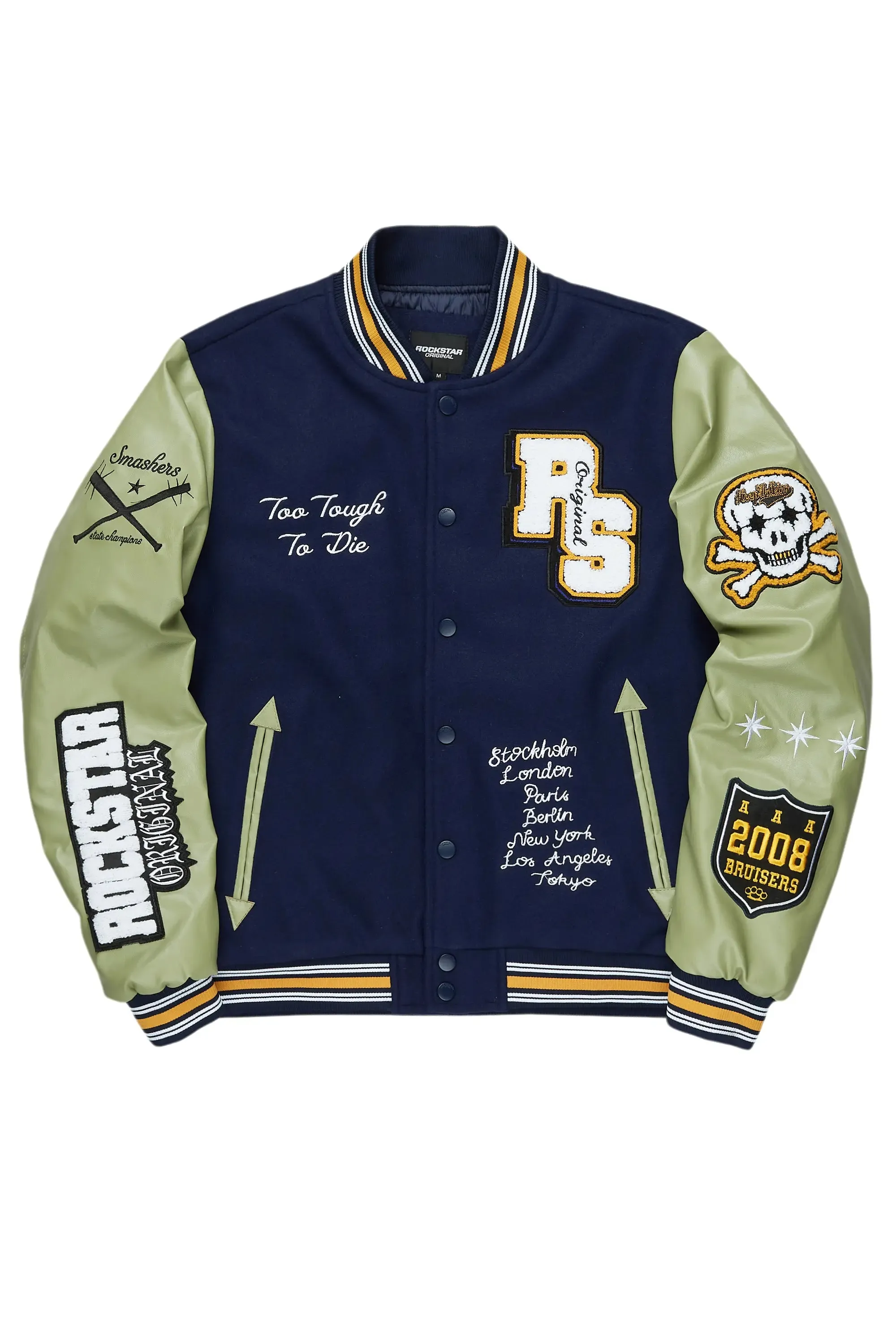 Shexter Navy Varsity Jacket