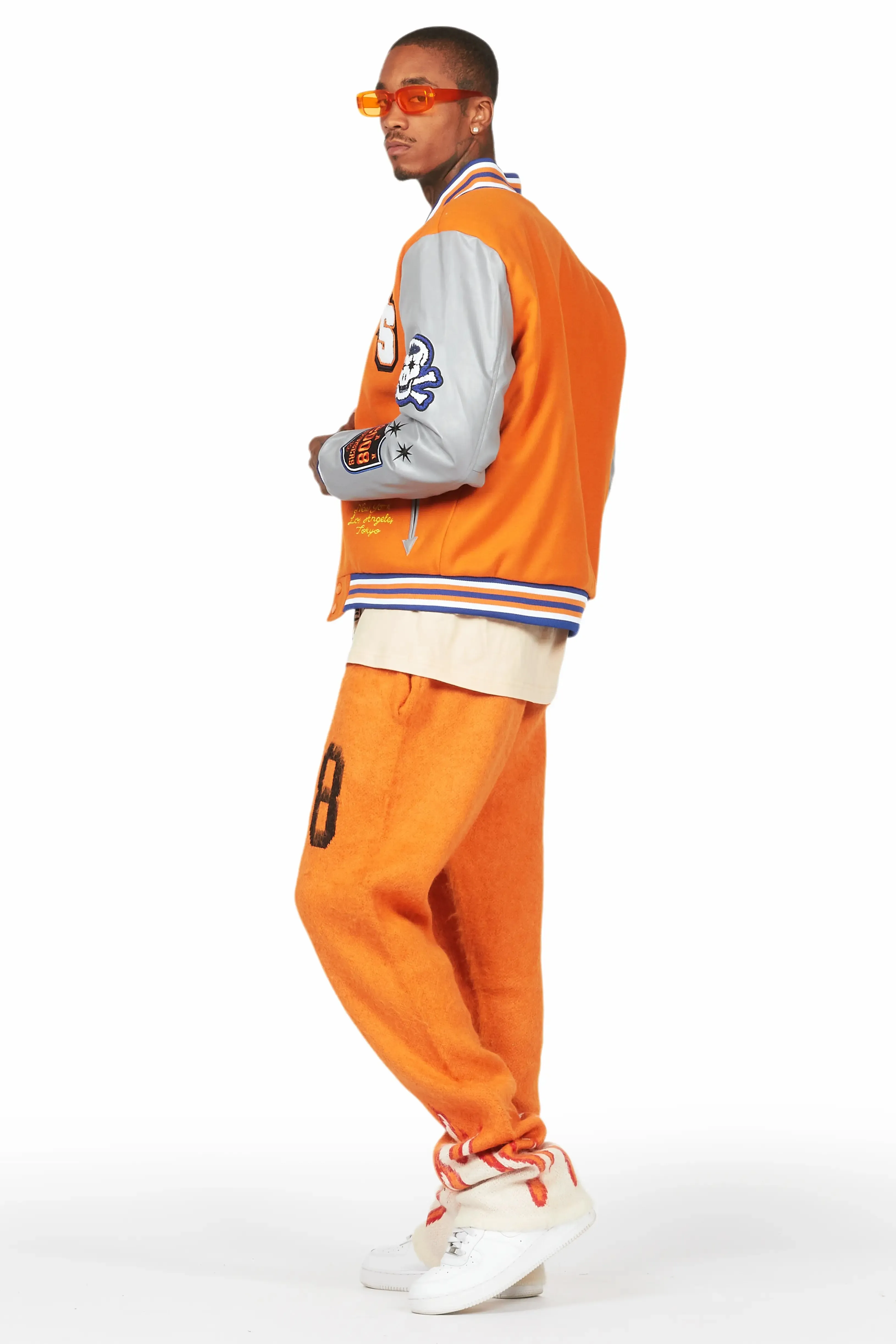 Shexter Orange Varsity Jacket