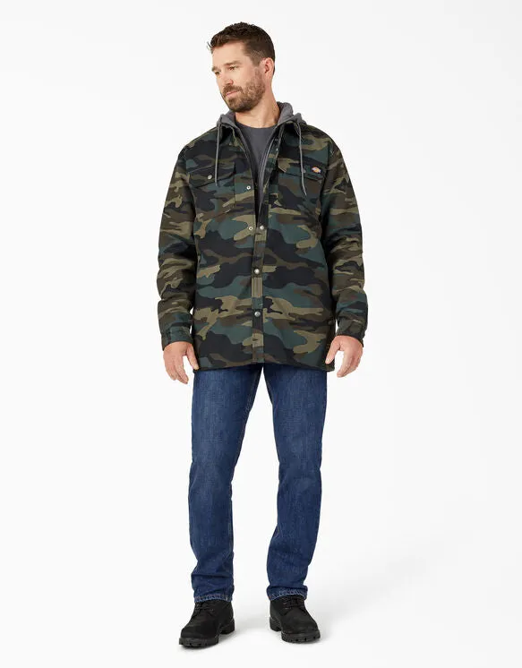 Shirt Jacket - Dickies Fleece Hooded Duck Shirt Jacket with Hydroshield TJ213