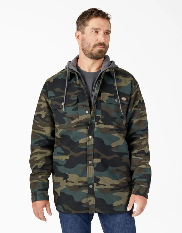 Shirt Jacket - Dickies Fleece Hooded Duck Shirt Jacket with Hydroshield TJ213