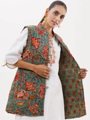 Shishir Tamanna Quilted Reversible Sleeveless Jacket