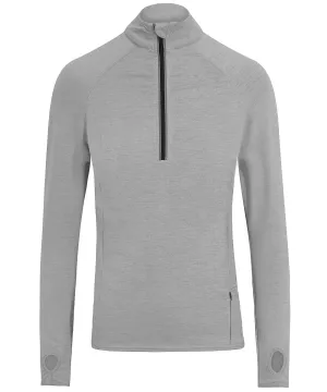 Silver Grey - Cool Flex long half-zip top