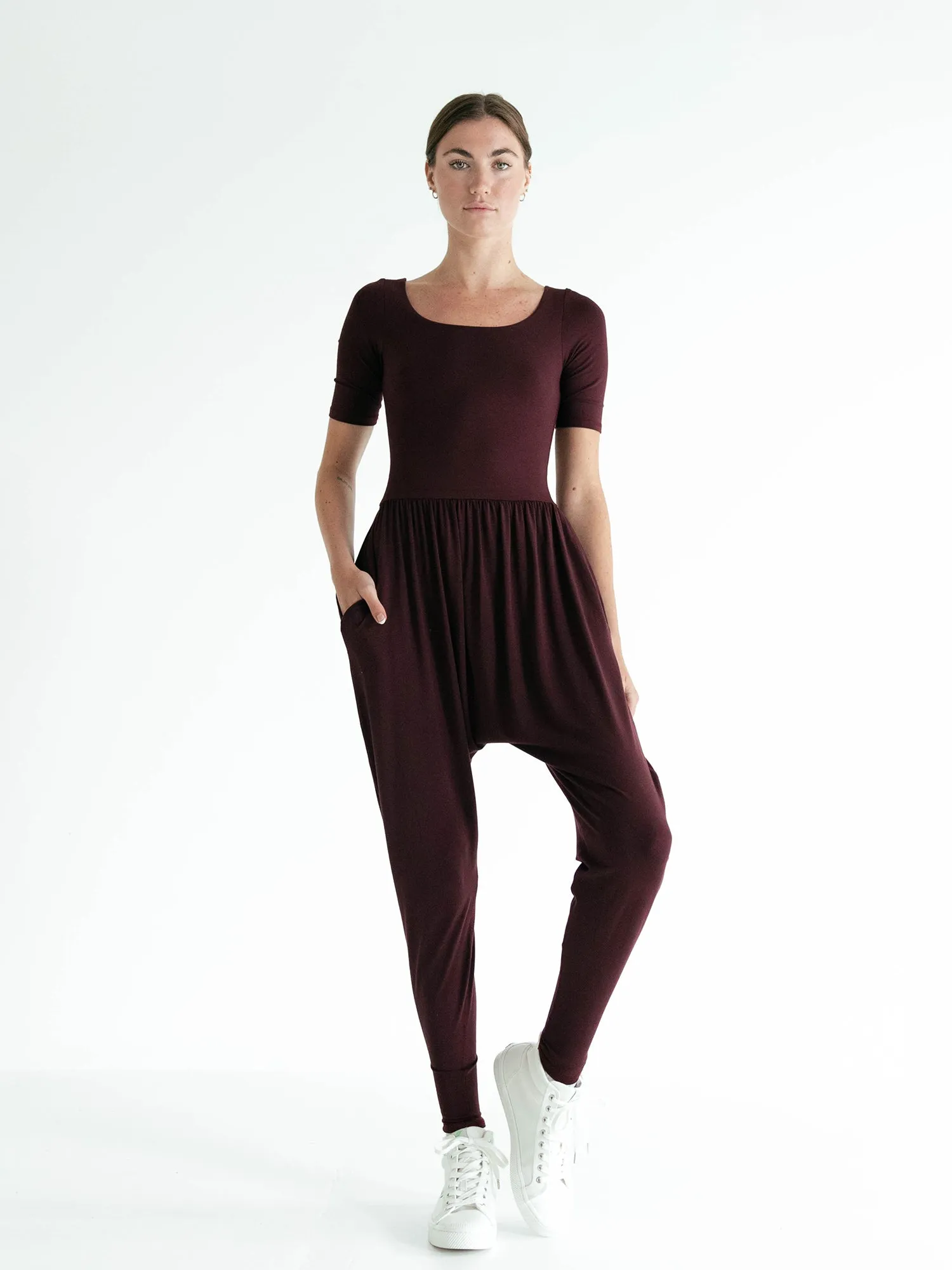 Sleeved Bōdhi Jumper, Burgundy