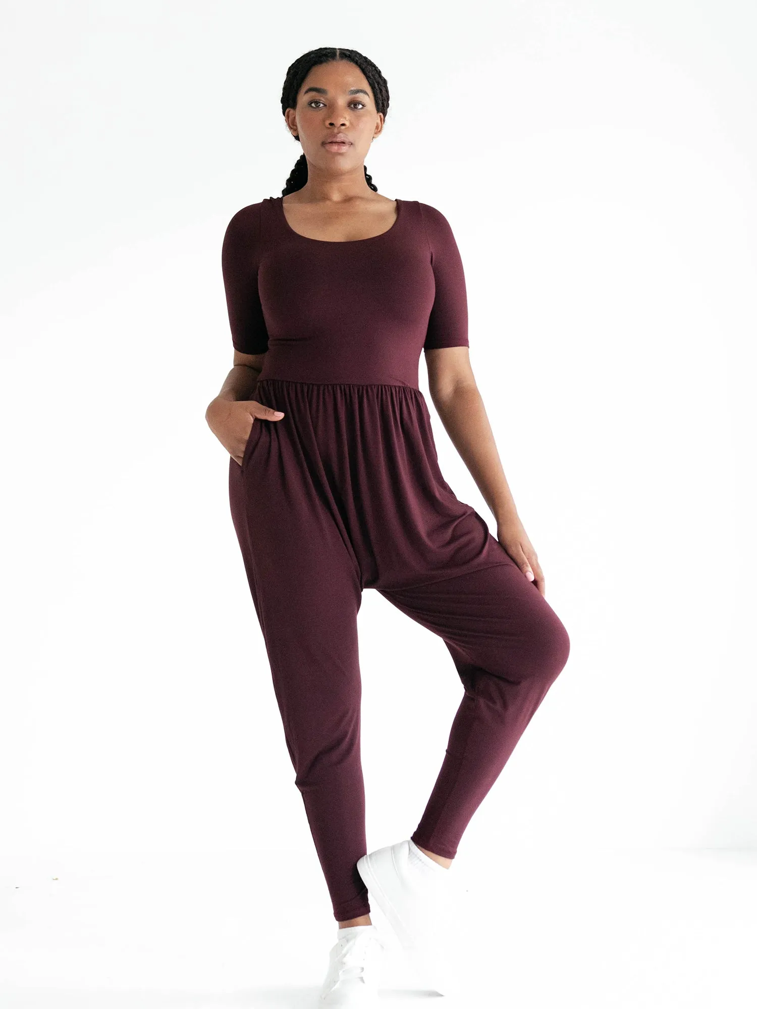 Sleeved Bōdhi Jumper, Burgundy