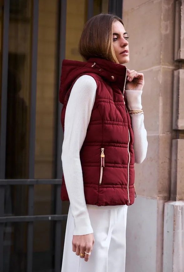 Sleeveless Jacket bordeaux