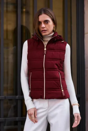 Sleeveless Jacket bordeaux