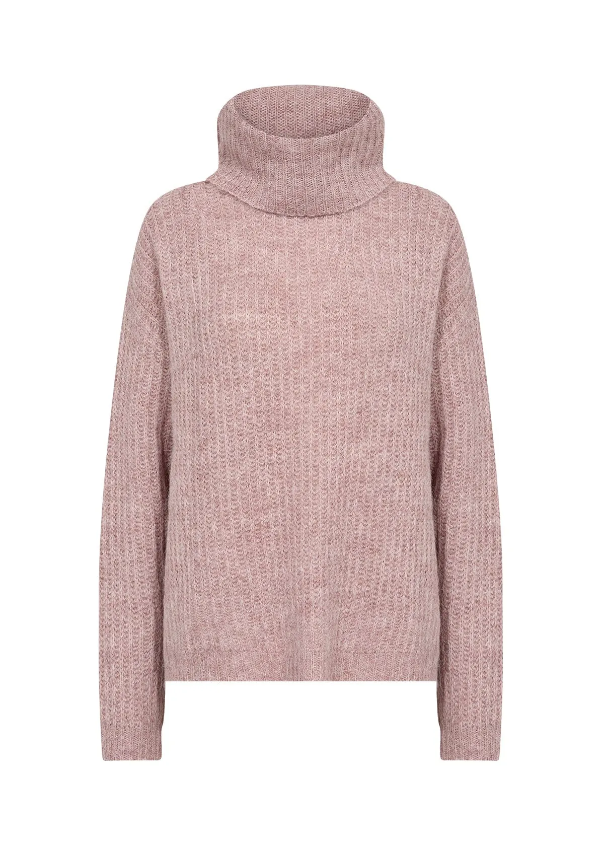 Soya Concept Cowl Neck Jumper Dusky Pink