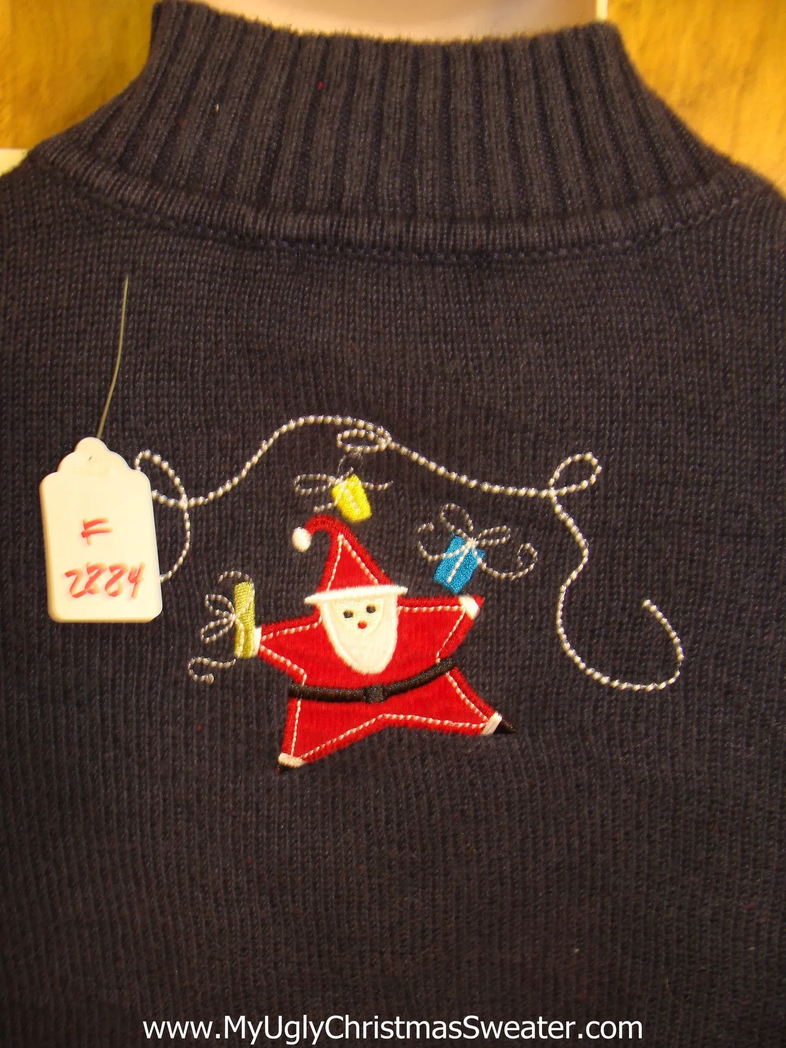 Star Shaped Santas Ugly Festive Xmas Sweater