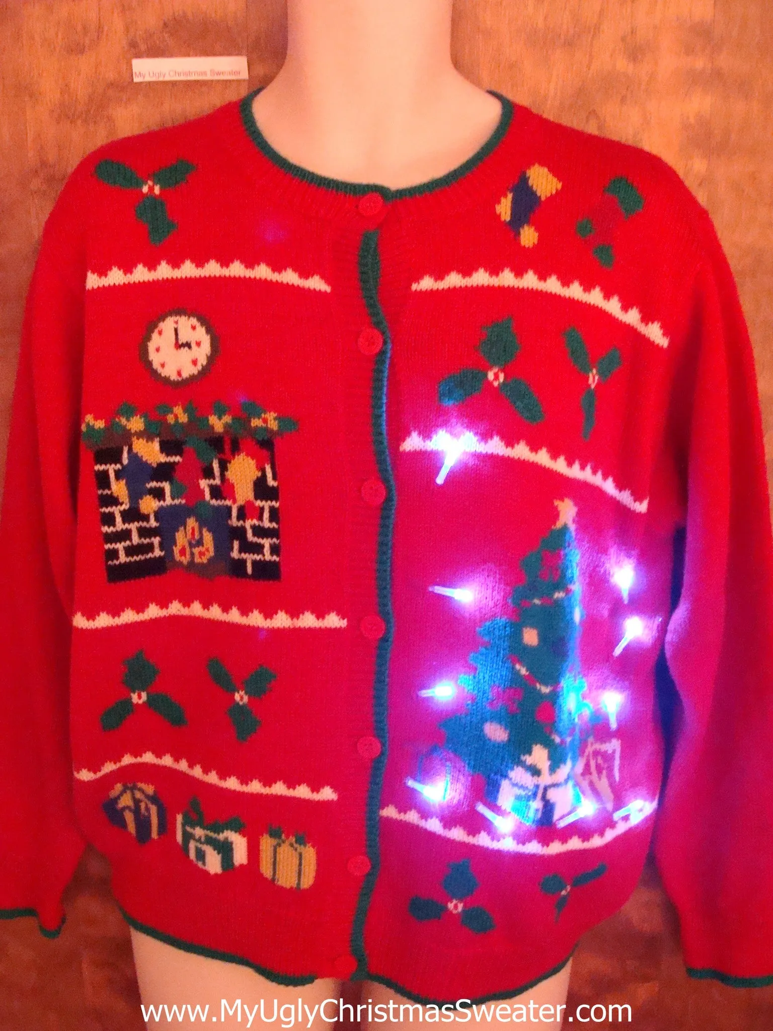 Super Corny Cute Christmas Sweater with Lights